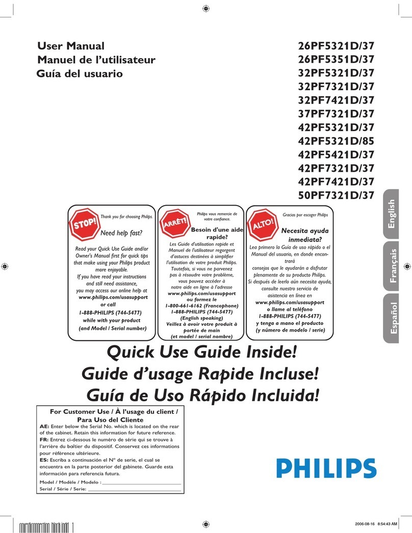 Philips 26PF5321D Manual de usuario