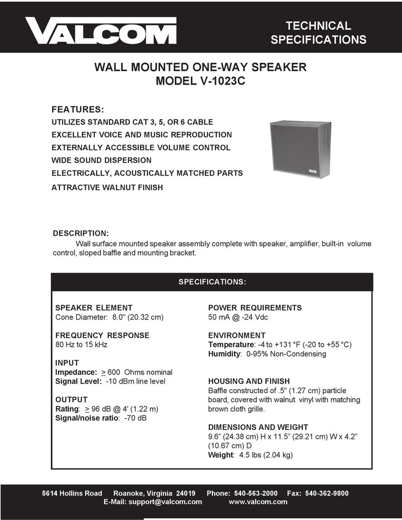 Valcom V-1023C Manual de usuario