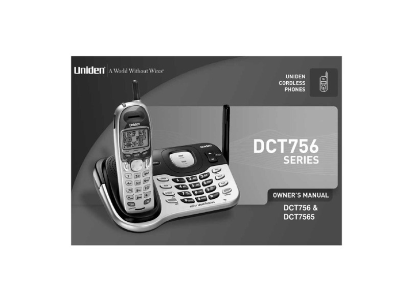 Uniden DCT756 Series Manual de usuario