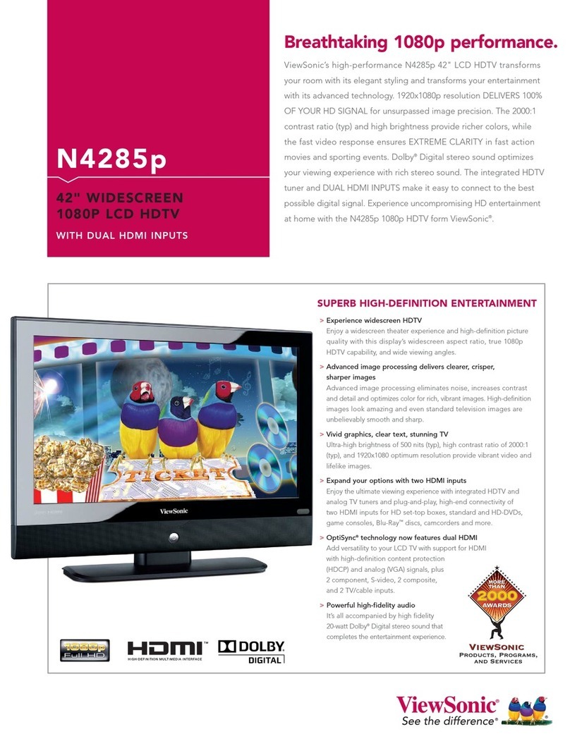 ViewSonic N4285P - 42" LCD TV Manual de usuario