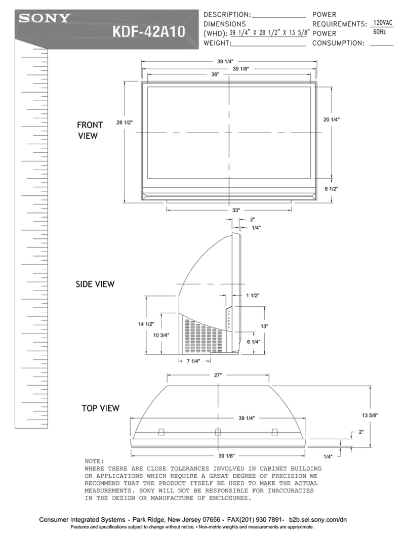 Sony KDF-E42A10 Manual de usuario