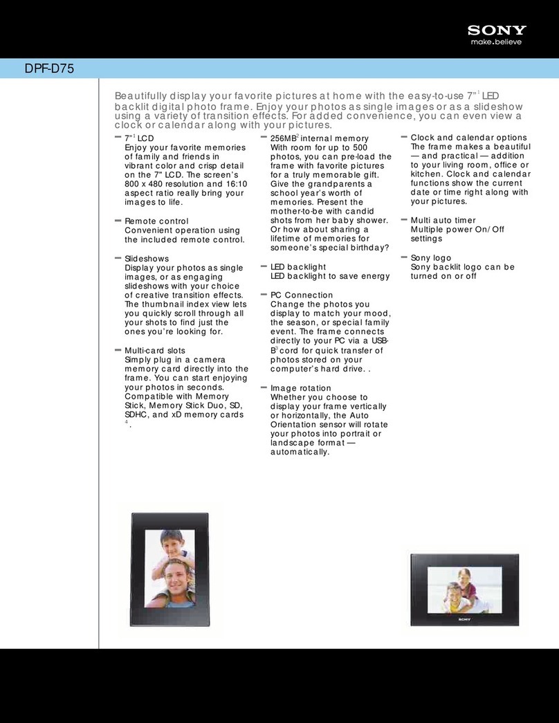 Sony S-FRAME DPF-D75 Manual de usuario Sony S-FRAME DPF-D75 Manual de usuario