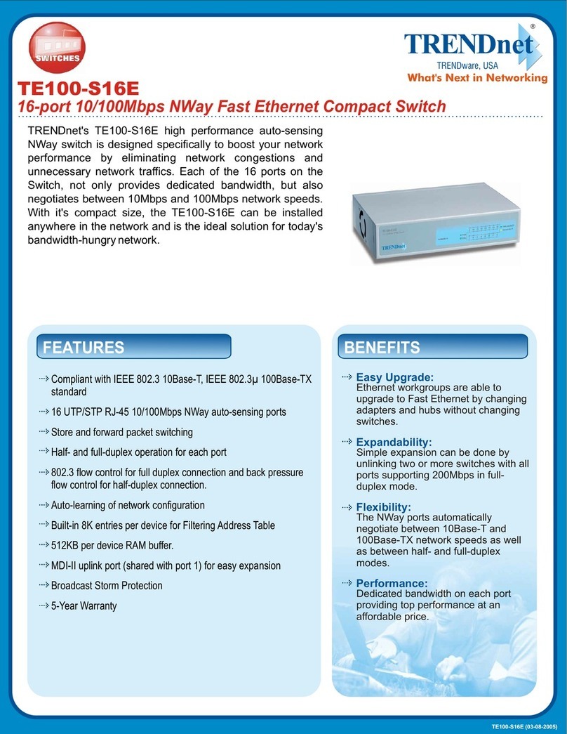TRENDnet TE100-S16Eplus Manual de usuario TRENDnet TE100-S16Eplus Manual de usuario