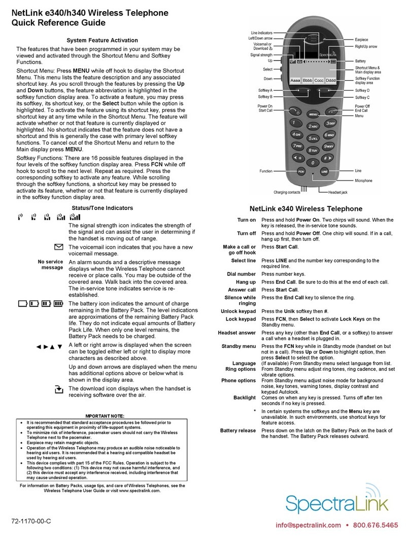 SpectraLink NetLink e340 Manual de usuario