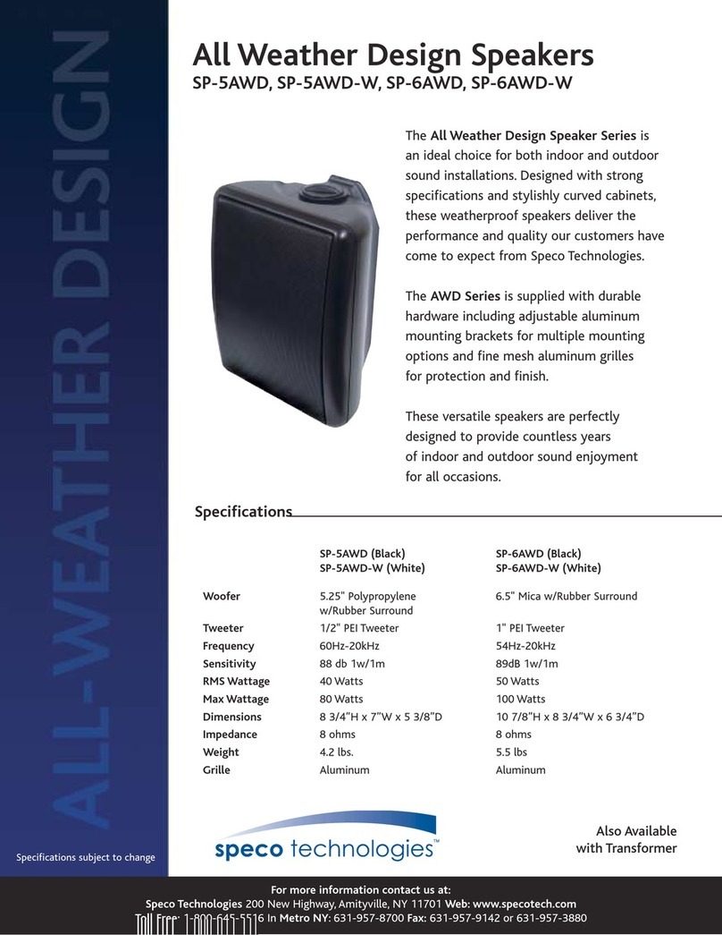 Speco SP-5AWD Manual de usuario