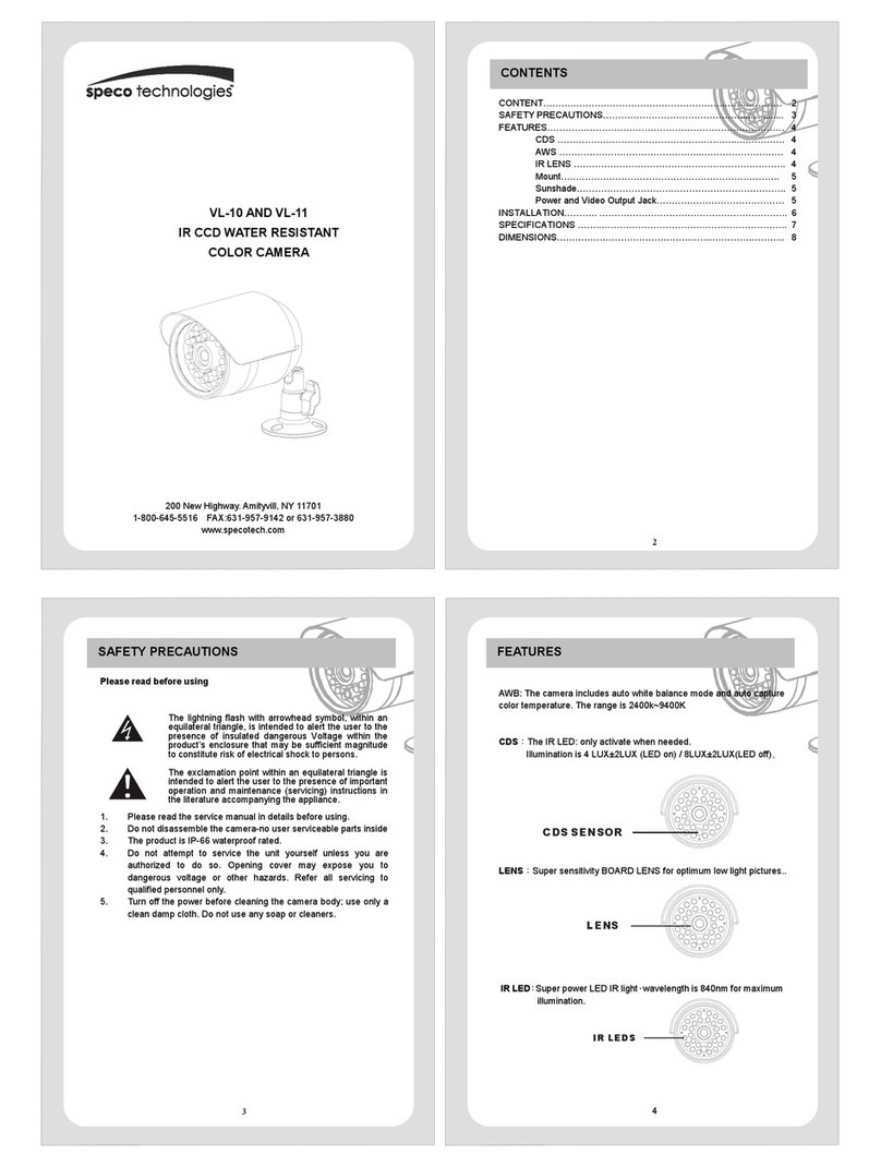 Speco VL-10 Manual de usuario Speco VL-10 Manual de usuario