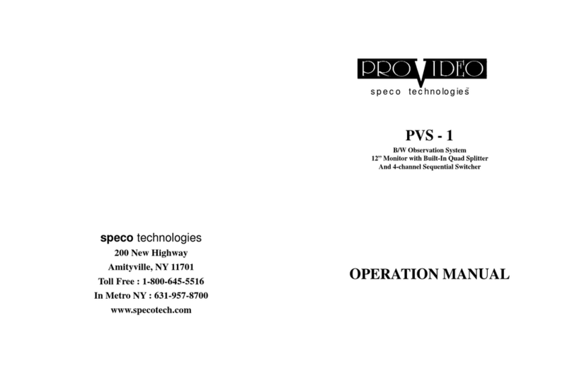 Speco PVS-1 Manual de usuario