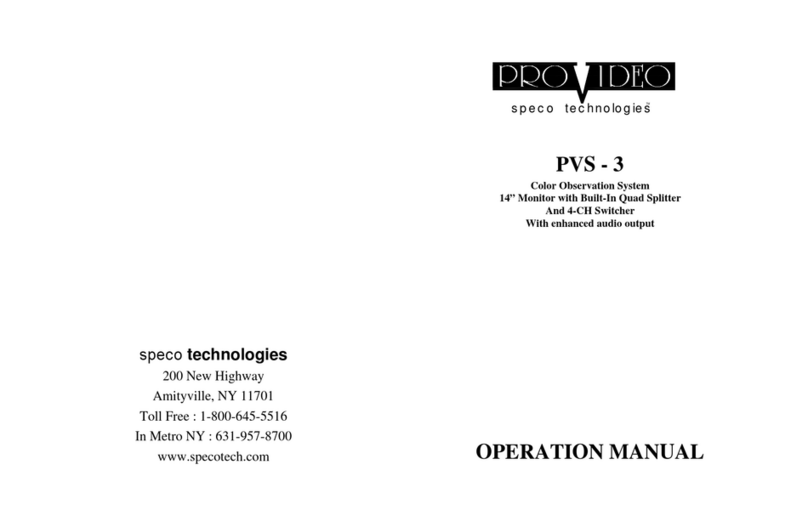 Speco PVS-3 Manual de usuario