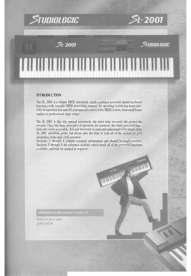 Studio Logic SL-2001 Manual de usuario