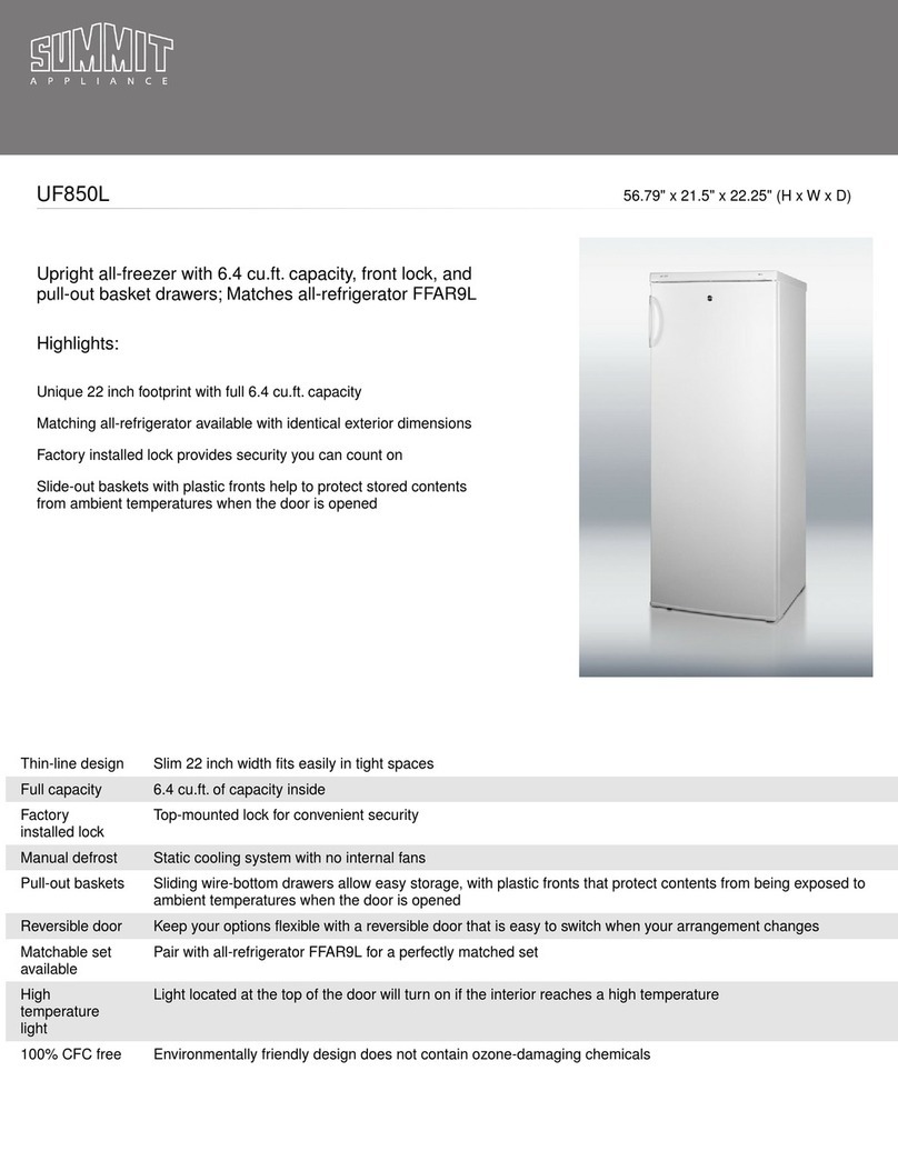 Summit UF850L Manual de usuario