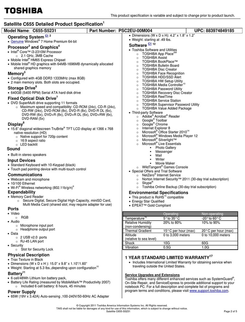 Toshiba C655-S5231 Manual de usuario