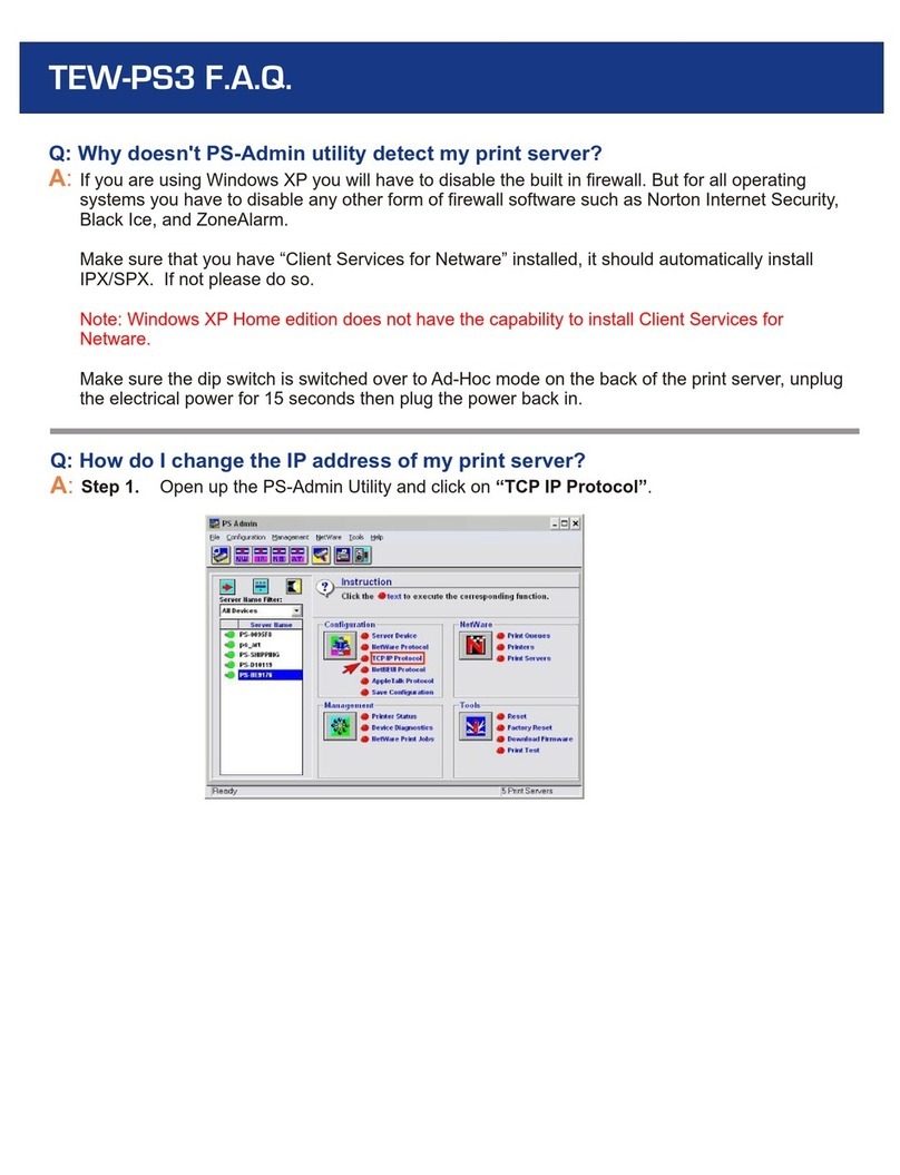 TRENDnet TEW-PS3 Manual de instrucciones