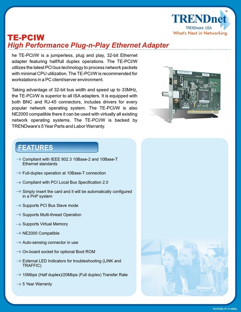 TRENDnet TE-PCIW Manual de usuario