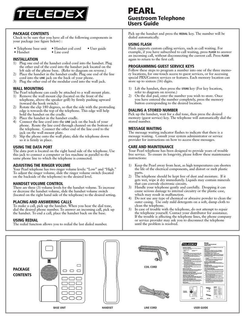 Teledex Pearl Manual de usuario