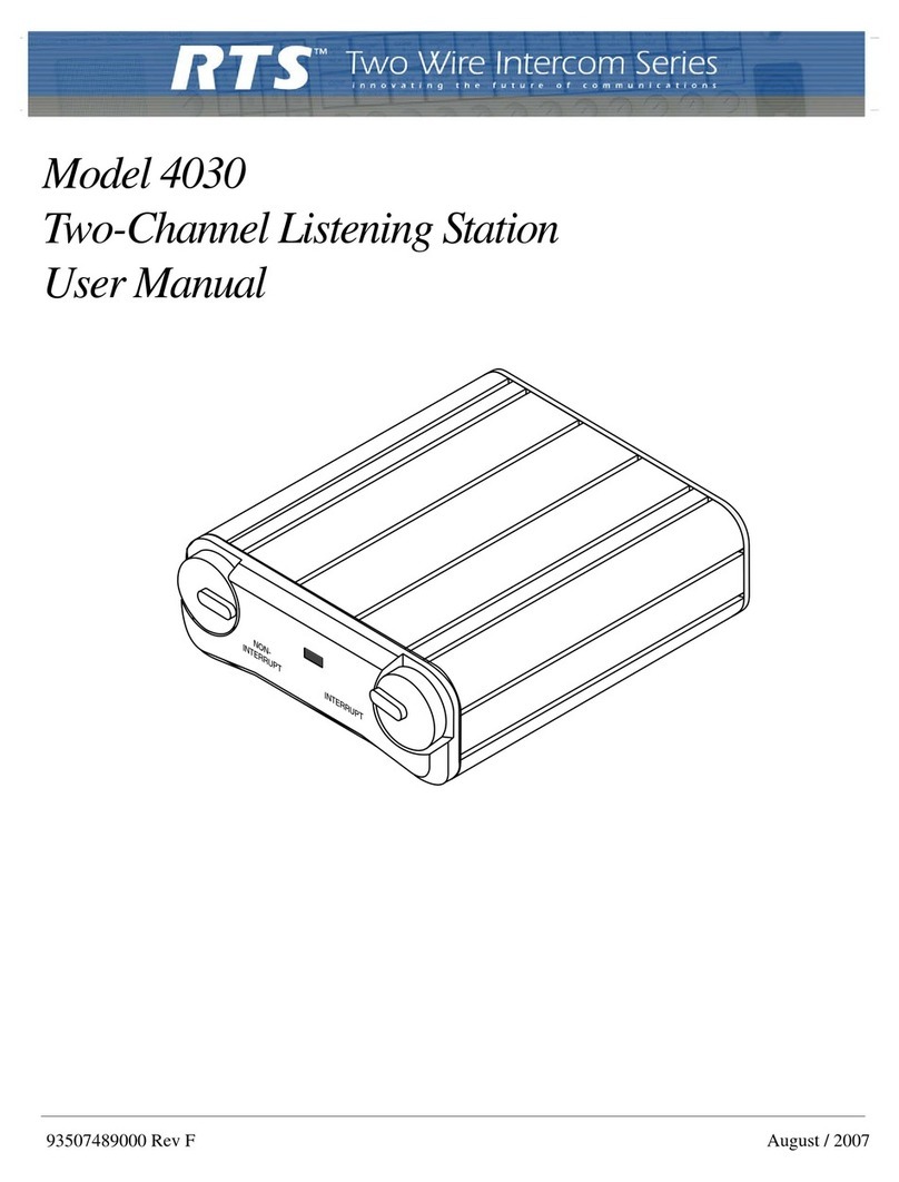 Telex 4030 Manual de usuario Telex 4030 Manual de usuario