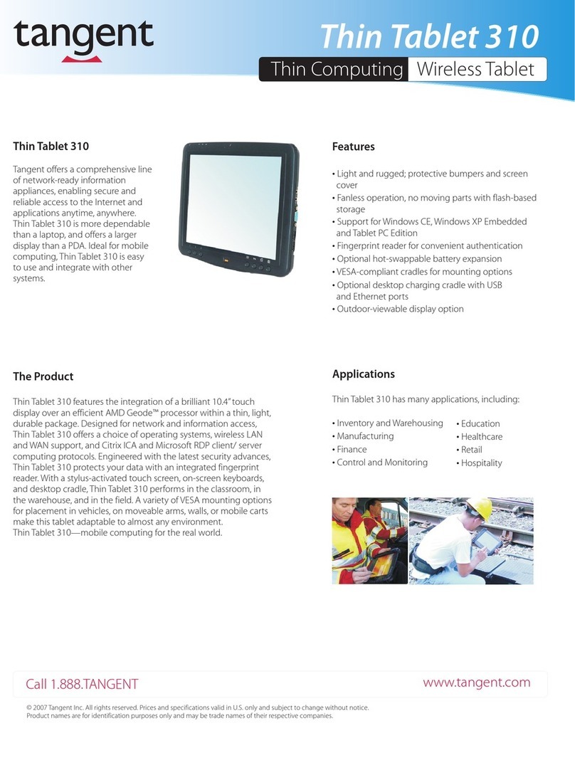 Tangent Thin Tablet 310 Manual de usuario