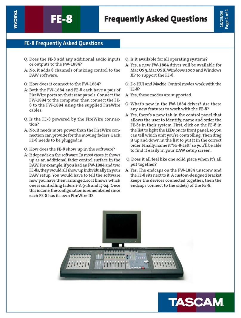 Tascam FE-8 Manual de instrucciones