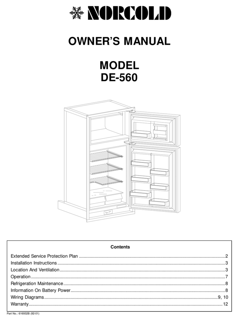 Norcold DE-560 Manual de usuario