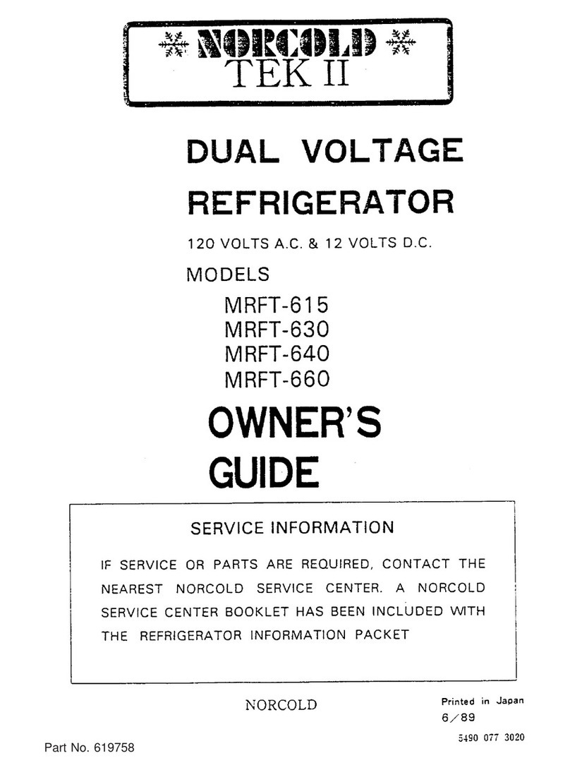 Norcold MRFT615 Manual de usuario Norcold MRFT615 Manual de usuario