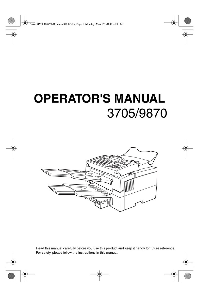 Savin 3705 Manual de usuario