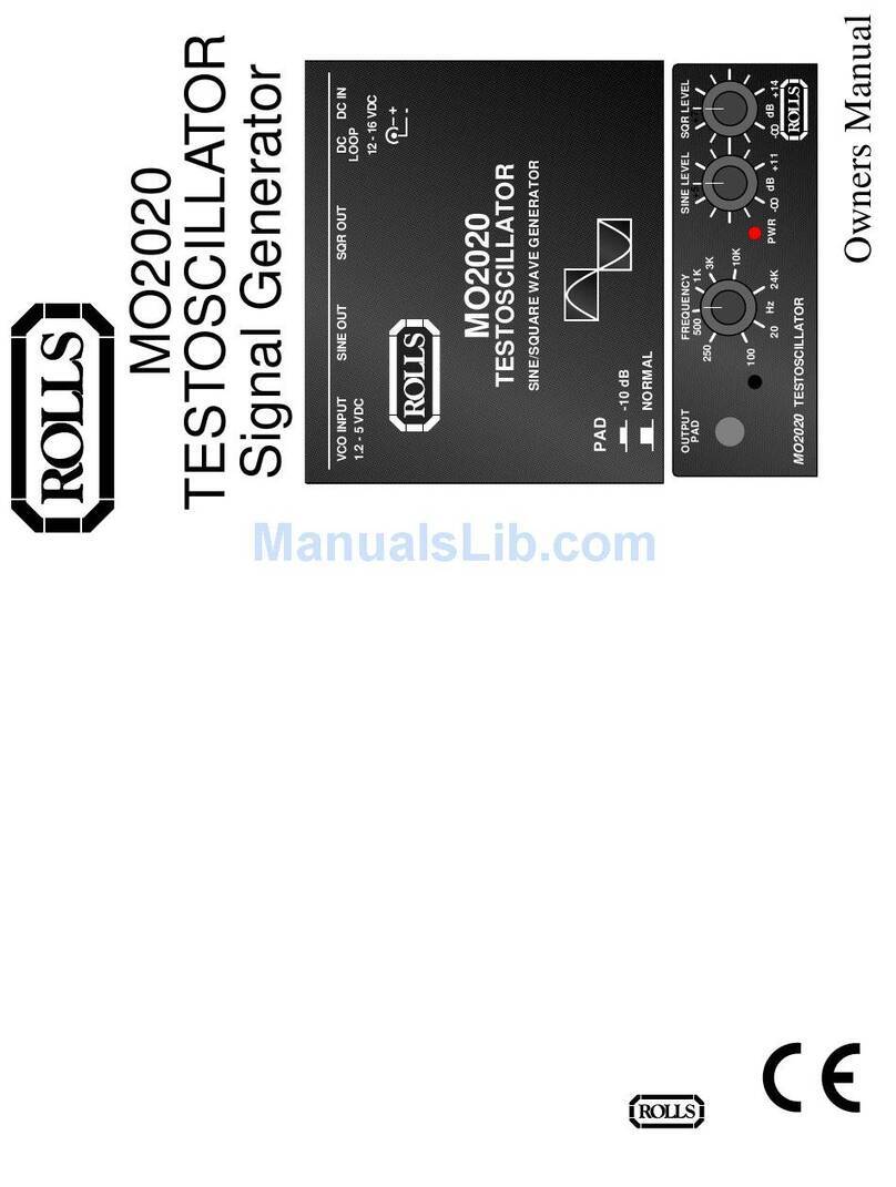 Rolls MO2020 Manual de usuario