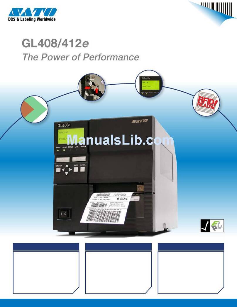 SATO GL408e Manual de usuario