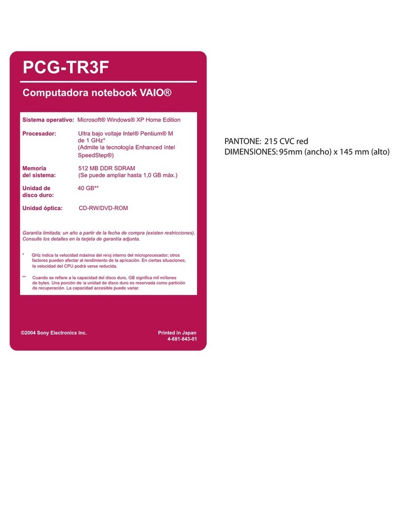 Sony VAIO PCG-TR3F Manual de usuario