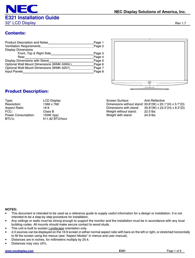 NEC E321 Manual de usuario