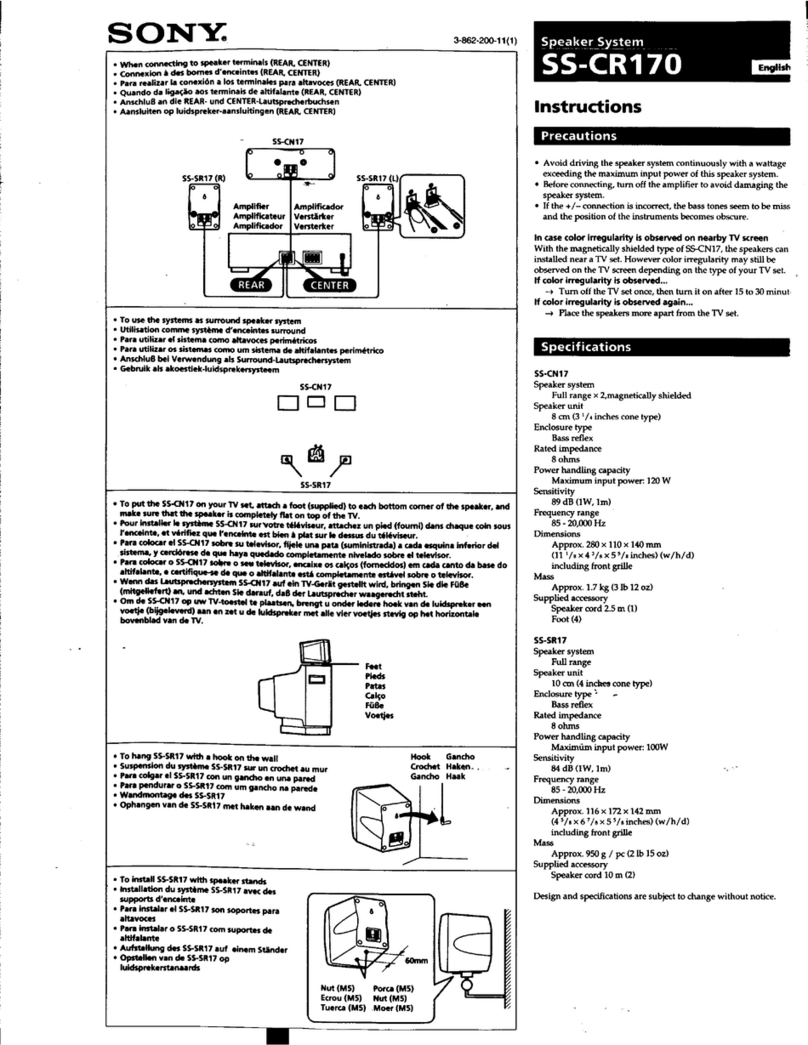 Sony SS-CR170 Manual de usuario