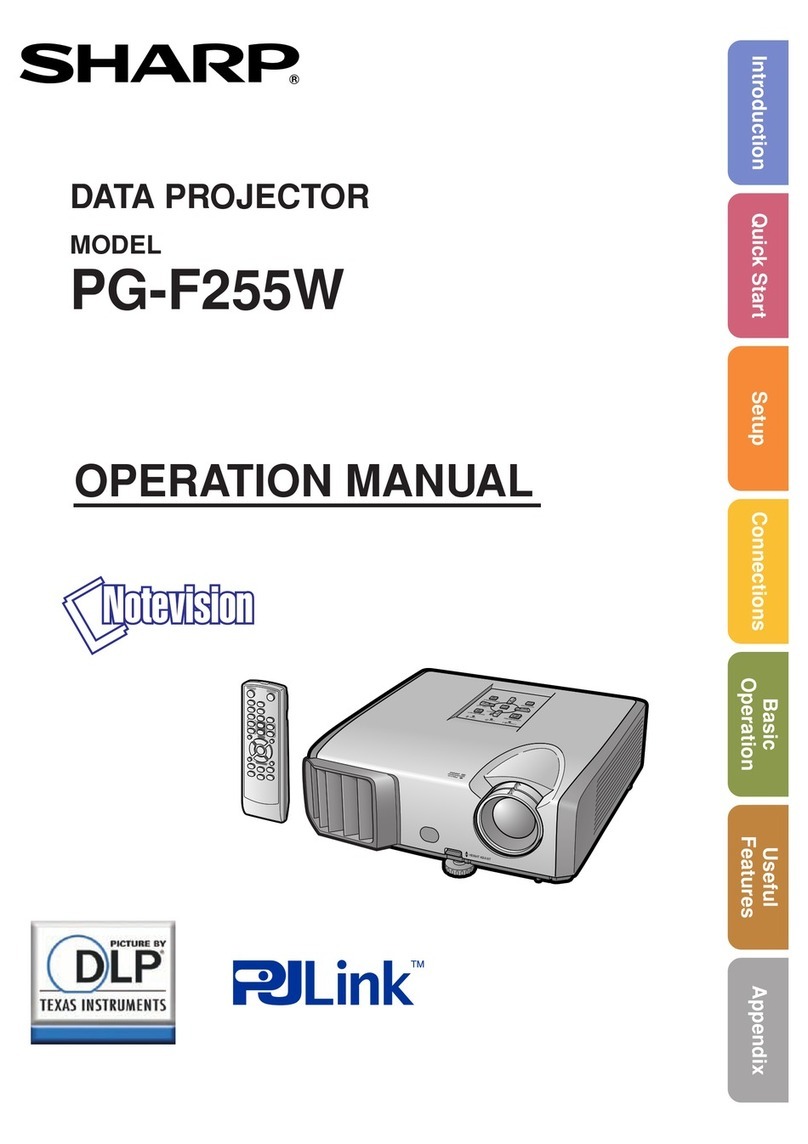 Sharp PG-F255W - Notevision WXGA DLP Projector Manual de usuario