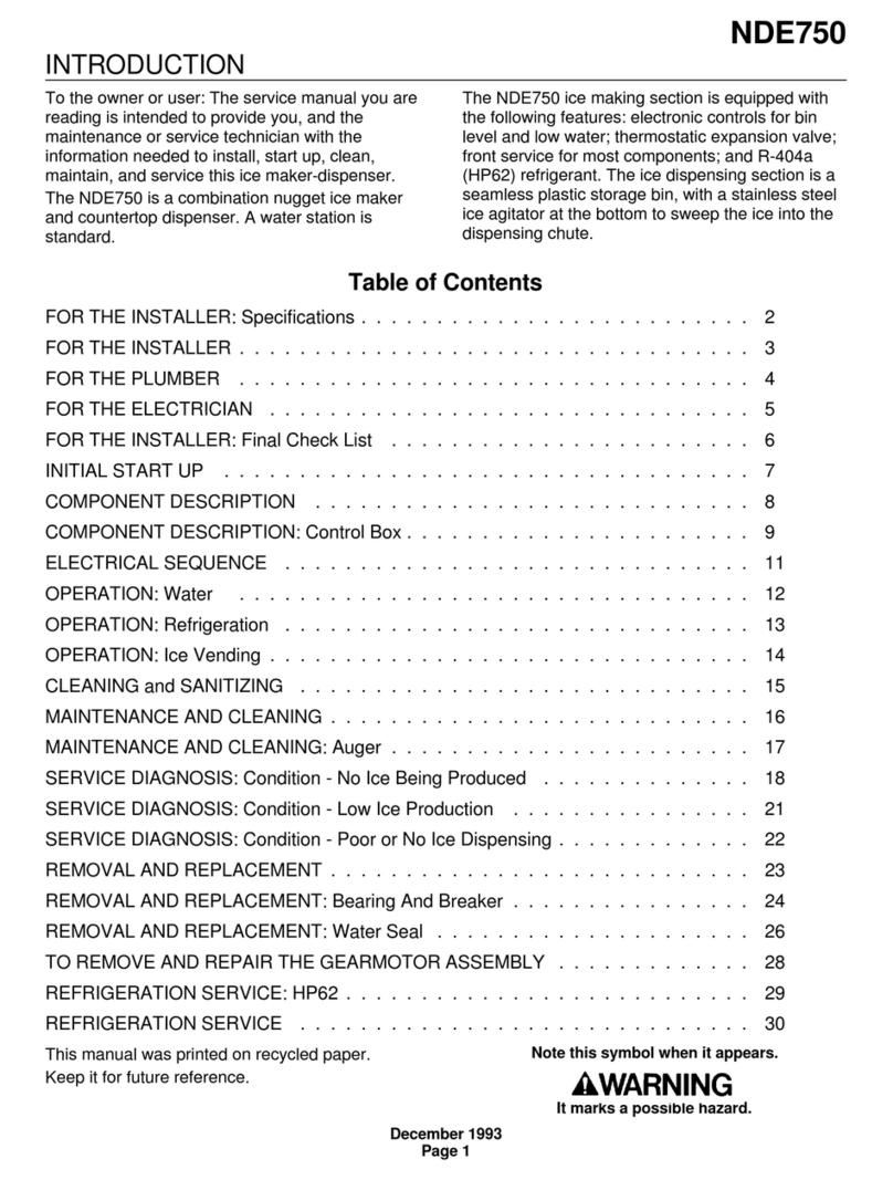 Scotsman NDE750 Manual de usuario