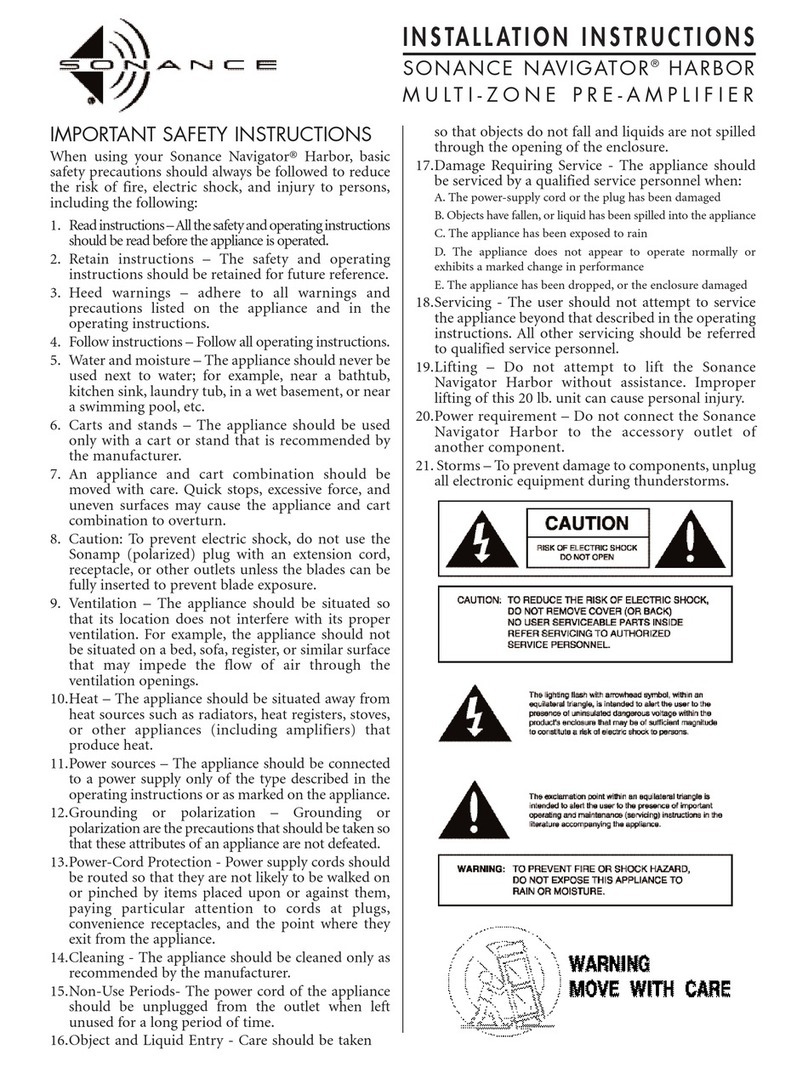Sonance Navigator Harbor Manual de usuario