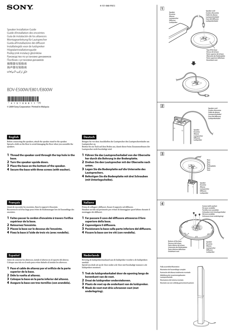 Sony BDV-E500W Manual de usuario