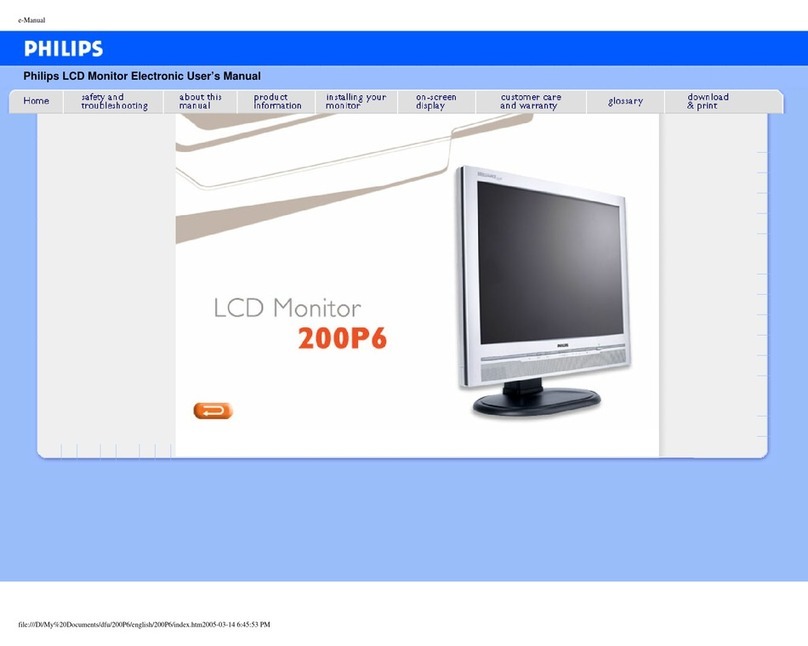 Philips Brilliance 190P6EB Manual de usuario