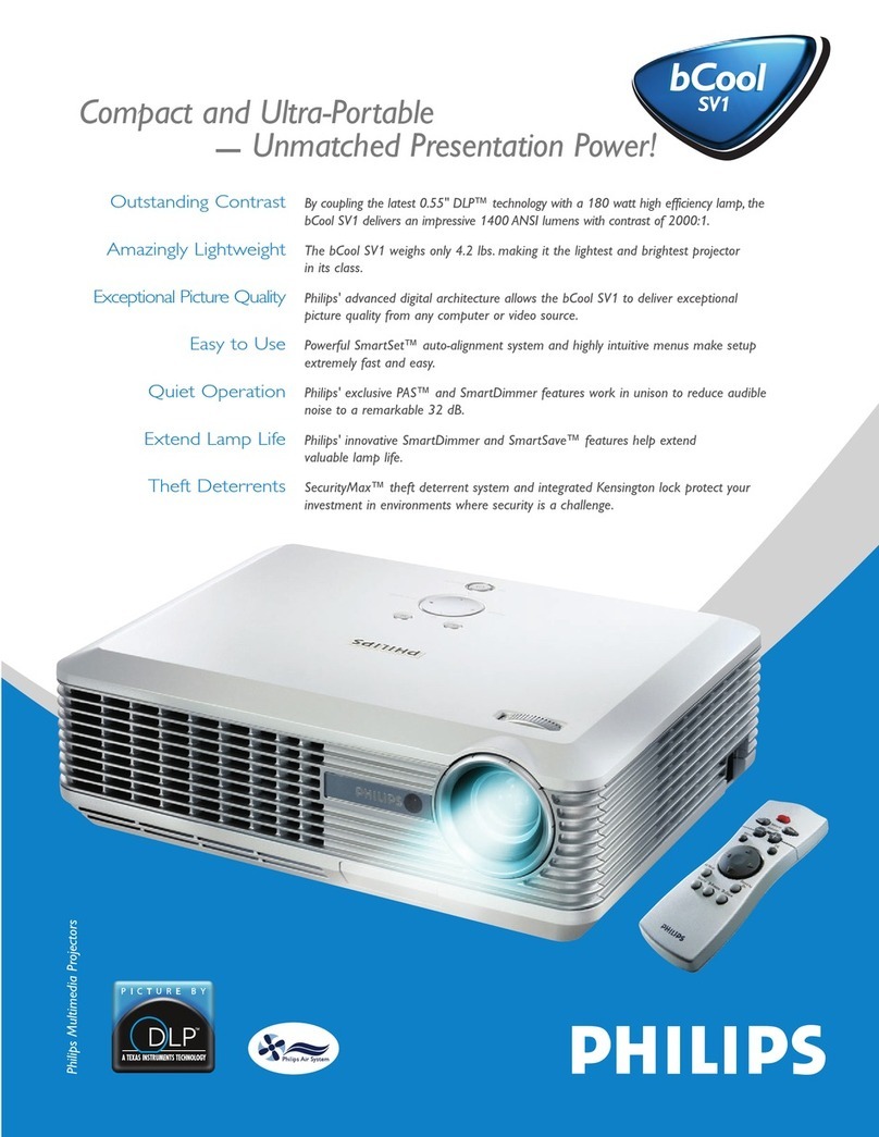 Philips LC5331 - bCool SV1 SVGA DLP Projector Manual de usuario