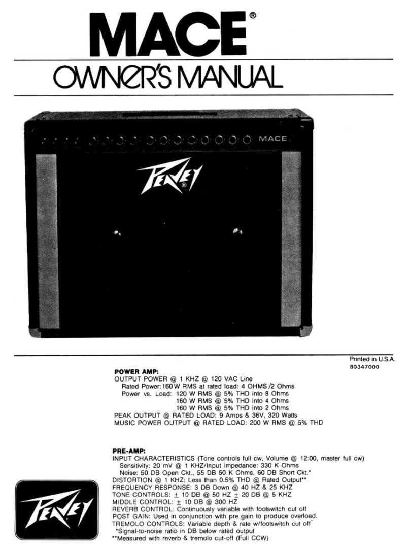 Peavey Mace Manual de usuario Peavey Mace Manual de usuario