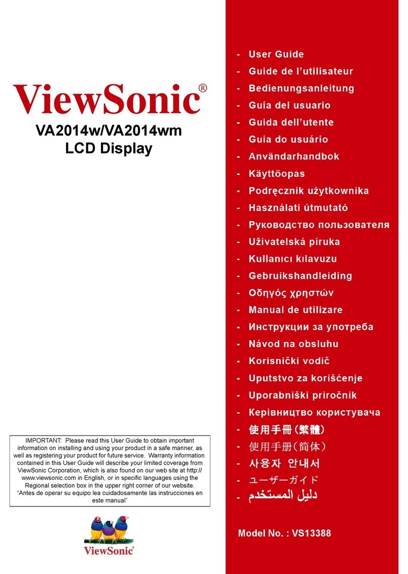ViewSonic VA2014wm Manual de usuario ViewSonic VA2014wm Manual de usuario