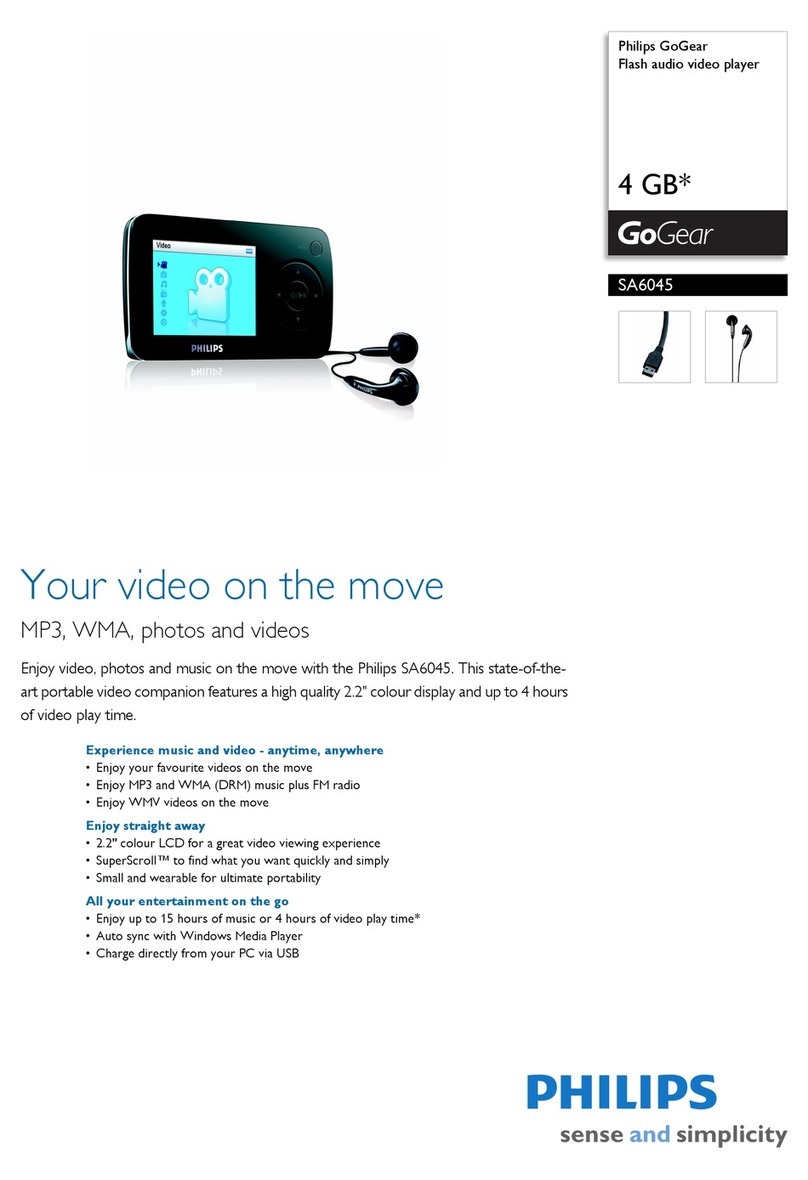 Philips GoGear SA6045 Manual de usuario