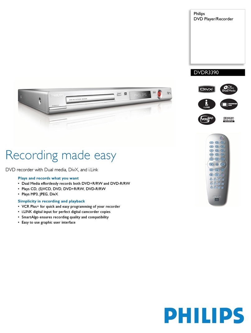 Philips DVDR3390 Manual de usuario