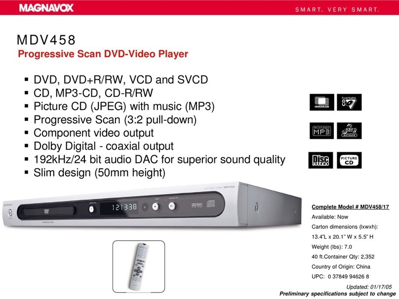 Magnavox MDV458 - Purchased Manual de usuario Magnavox MDV458 - Purchased Manual de usuario