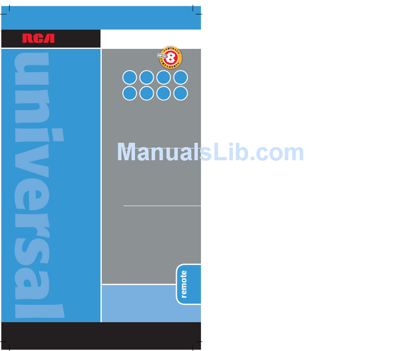 RCA RCR815 - Universal Remote Control Manual de usuario