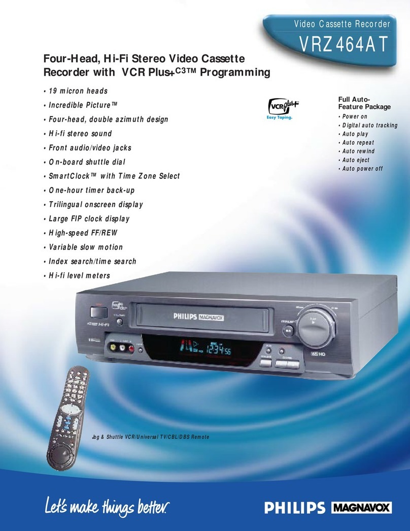 Philips VRZ464AT Manual del propietario Philips VRZ464AT Manual del propietario
