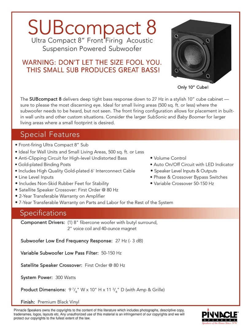 Pinnacle SUBcompact 8 Manual de usuario