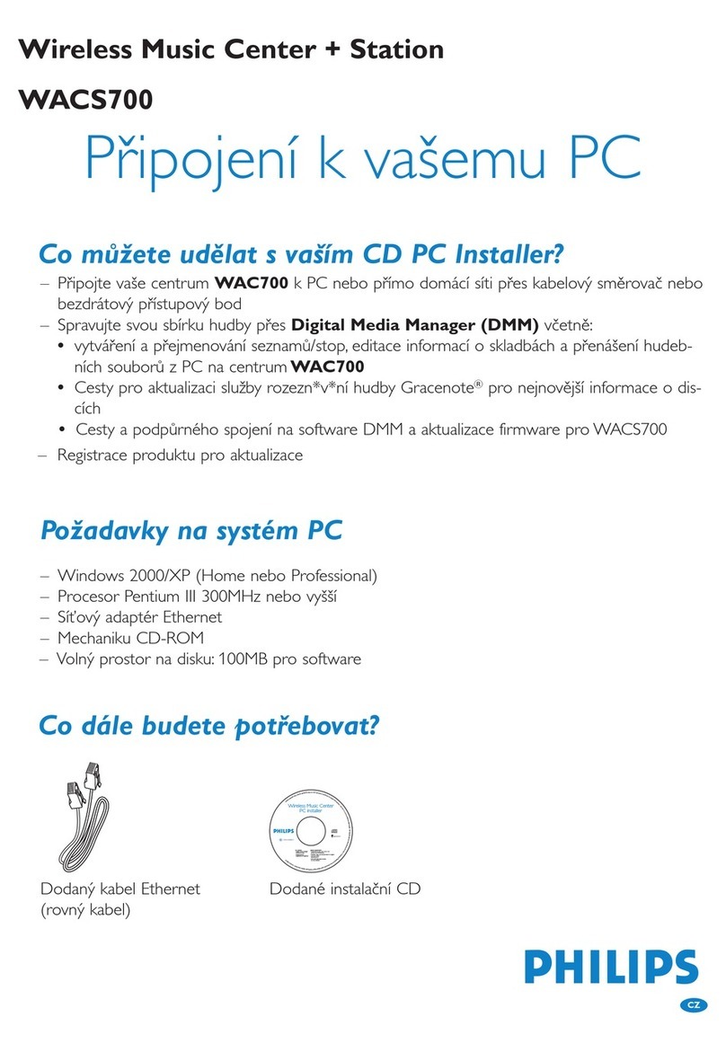 Philips Streamium WACS700 Manual de usuario