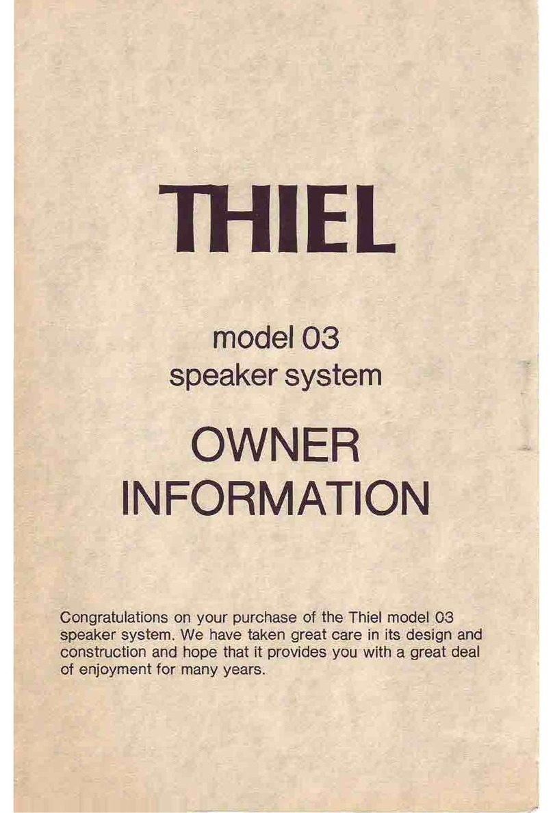 Thiel Model 03 Manual de usuario