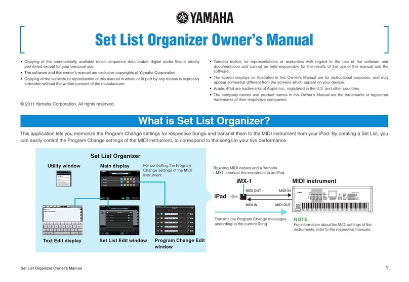 Yamaha List Manual de usuario