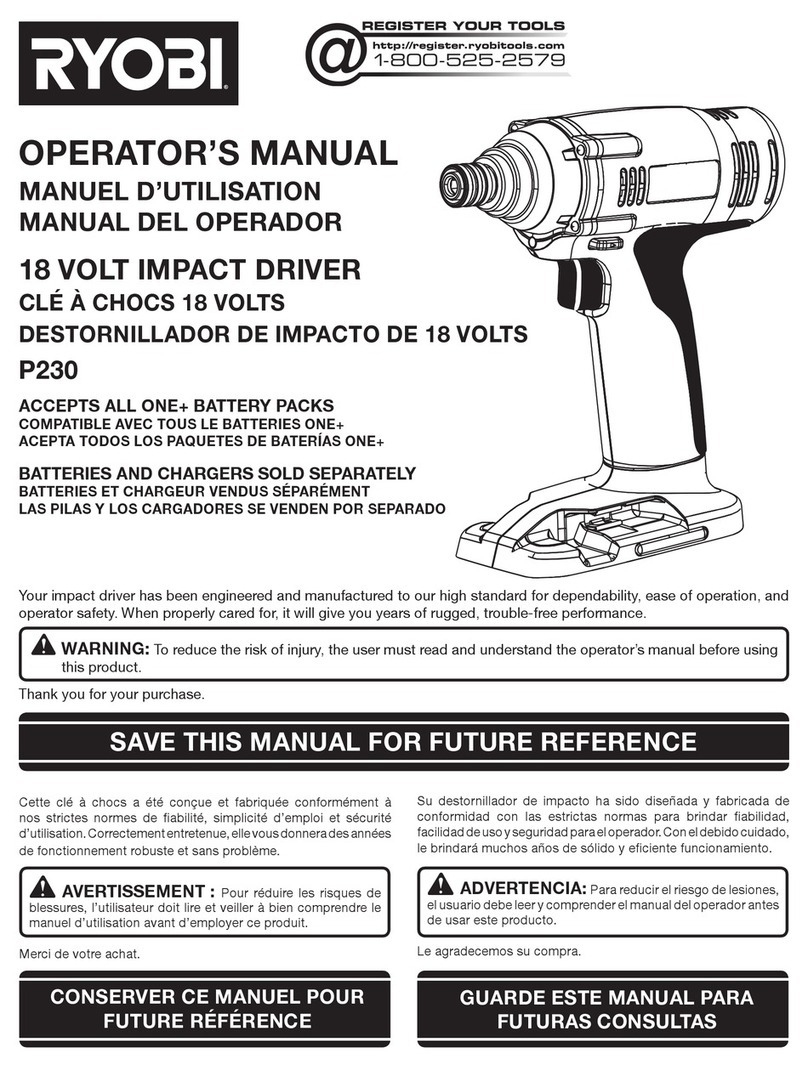 Ryobi P862 Manual de usuario