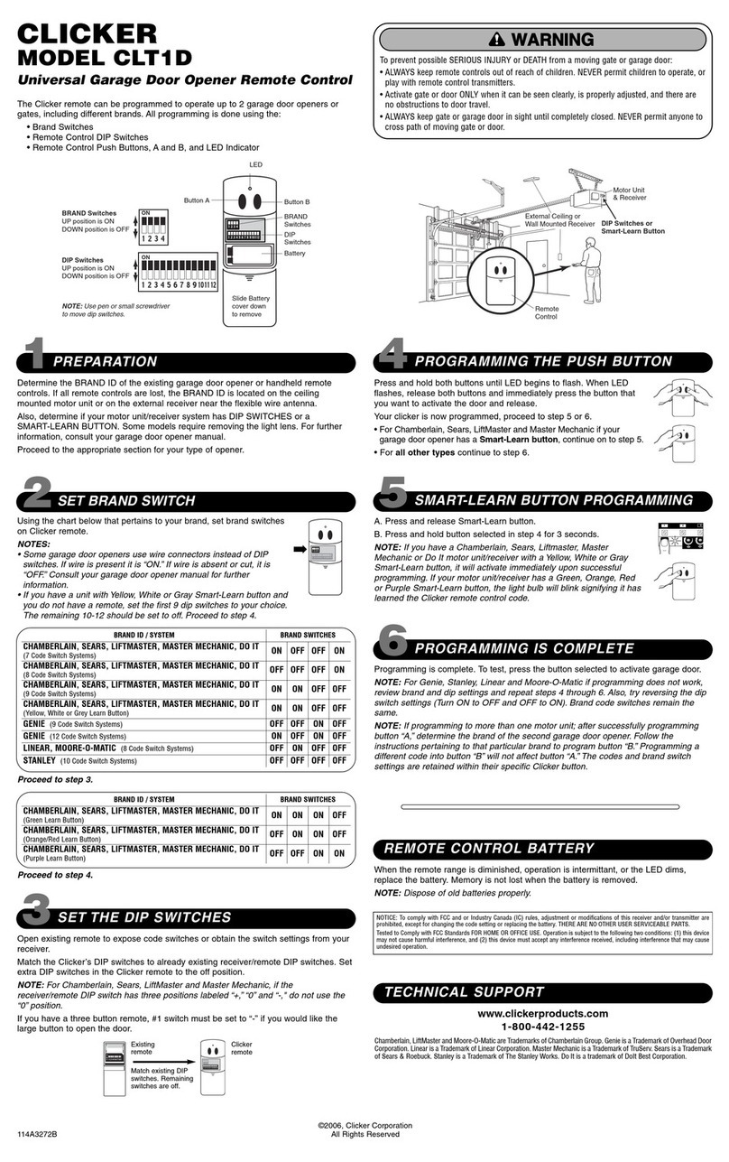 Clicker CLT1D Manual de usuario