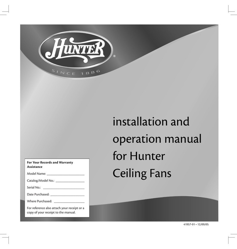 Hunter 28449 Manual de usuario