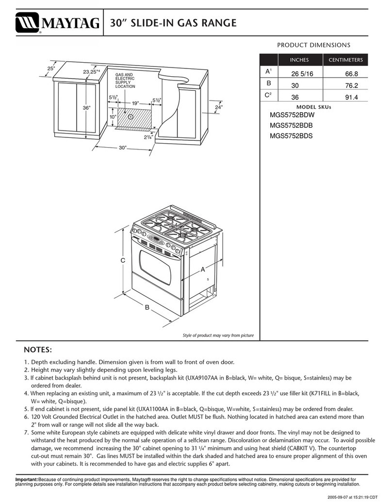Maytag MGS5752BDW Manual de lista de piezas Maytag MGS5752BDW Manual de lista de piezas